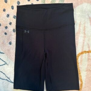 Under Armour Black Bike Shorts with Stretchy Comfort. Size Small.